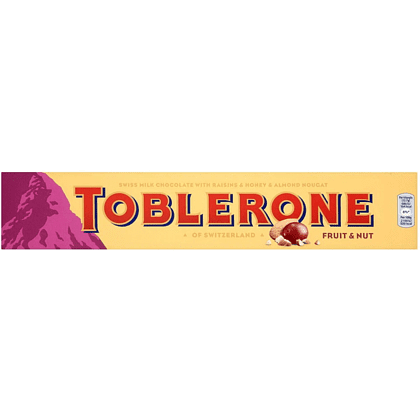 Шоколад молочный "Toblerone" 100 г, с медово-миндальной нугой, изюмом и дробленными орехами - 2