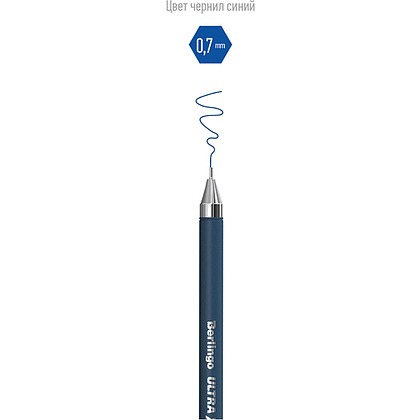 Ручка шариковая "Ultra X2", 0,7 мм, серый, стерж. синий - 2