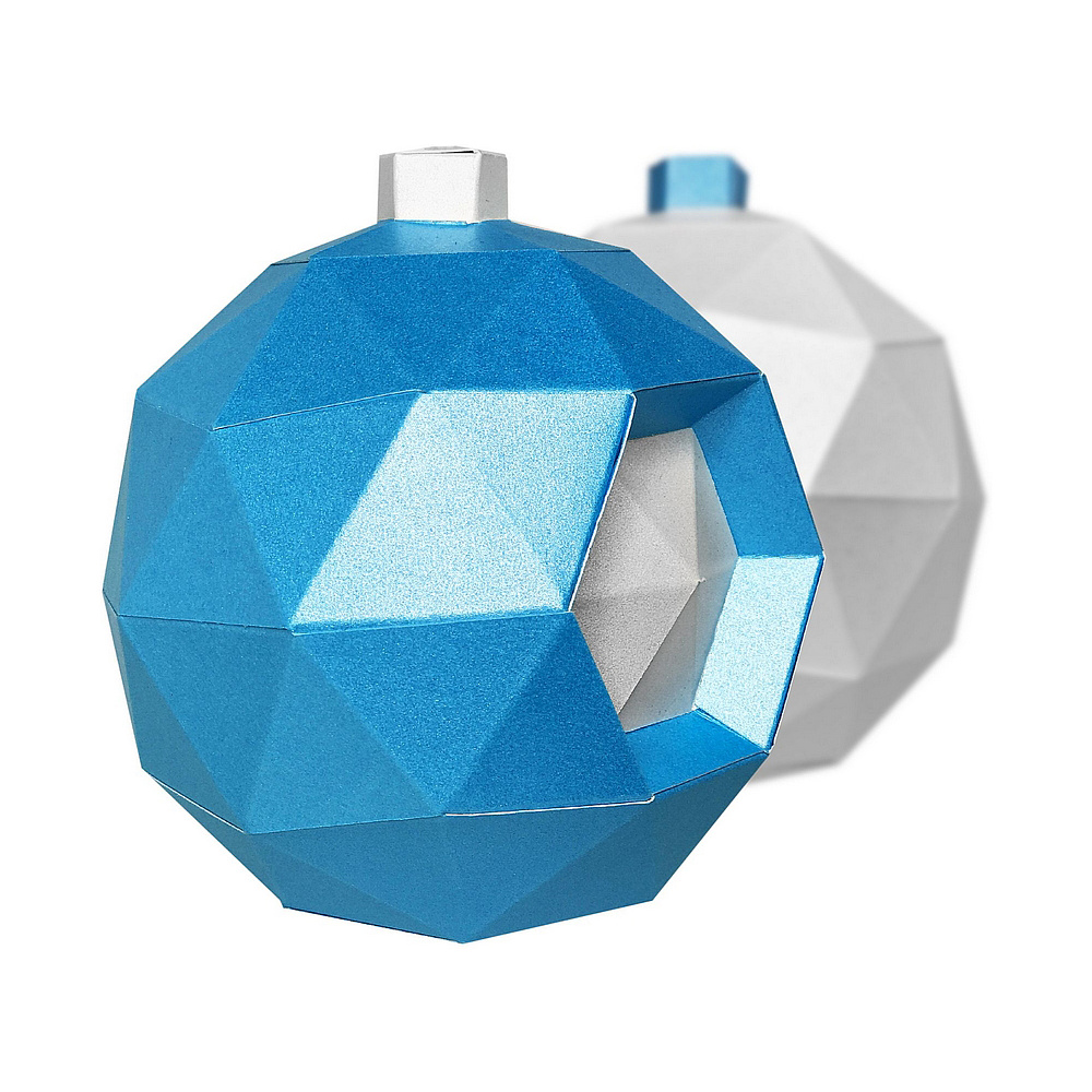 Набор для 3D моделирования "Шары новогодние", белый, голубой - 5