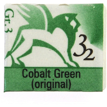 Краски акварельные "Renesans", 32 кобальт зеленый основной, кювета