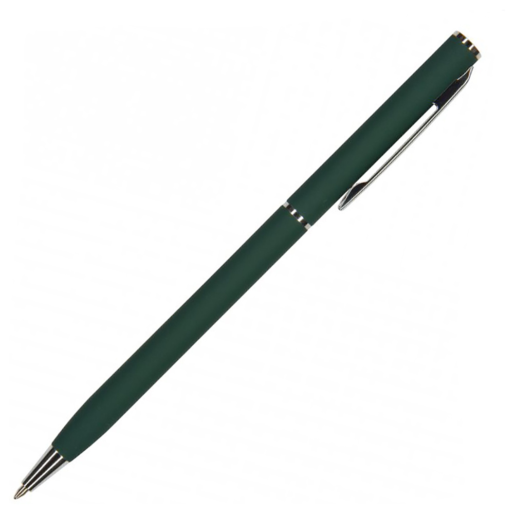 Ручка шариковая автоматическая "Palermo", 0.7 мм, зеленый, серебристый, стерж. синий