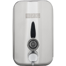 Диспенсер для жидкого мыла BXG "SD Н1-500", 0.5 л, ручной, металл, серебристый, глянцевый