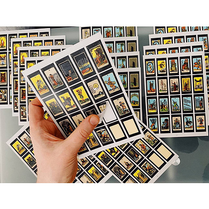 Комплект наклеек "Таро Артура Эдварда Уэйта", 4 комплекта по 80 карт-наклеек - 14