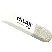 Ластик Milan "8030", 1 шт, белый, серый