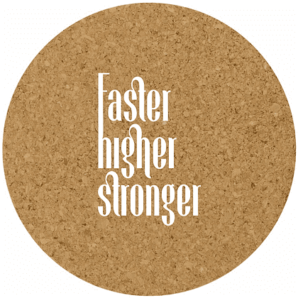 Костер для стаканов "Faster higher stronger"
