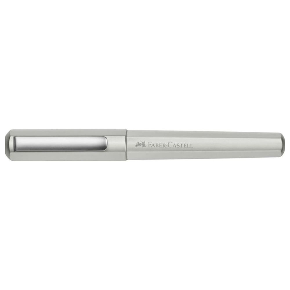 Ручка перьевая "Hexo Silver", F, матовый серебристый, патрон черный - 4