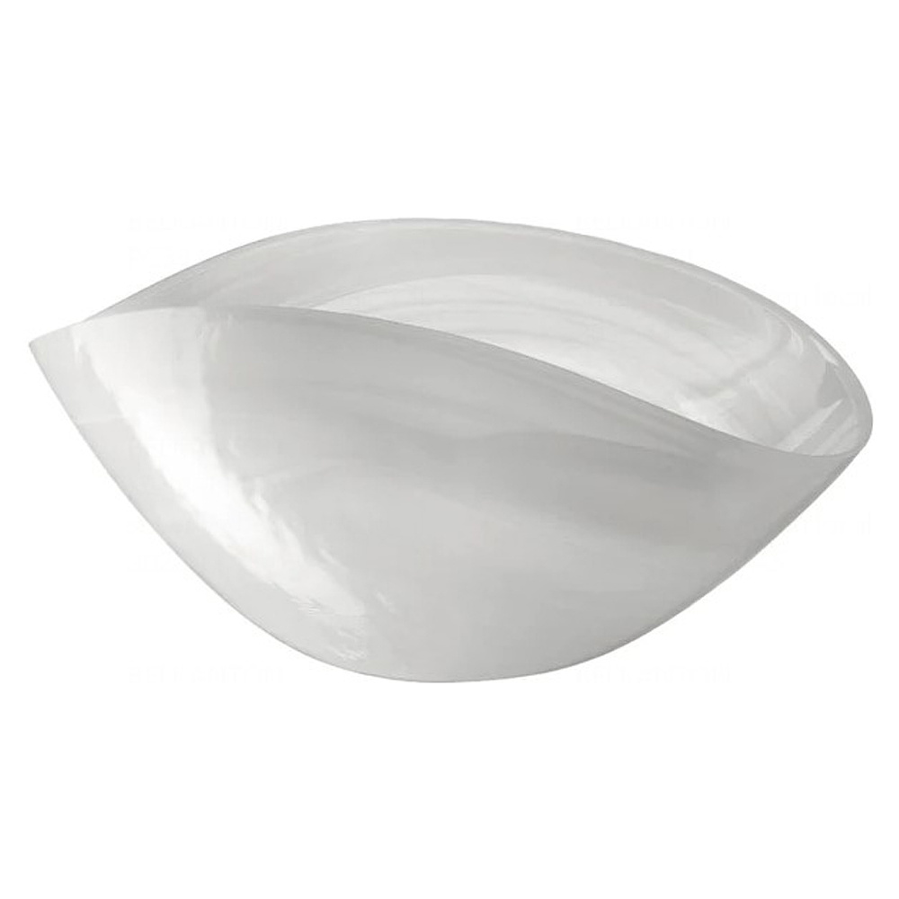 Чаша стеклянная "Alabastro", 38х20 см, белый