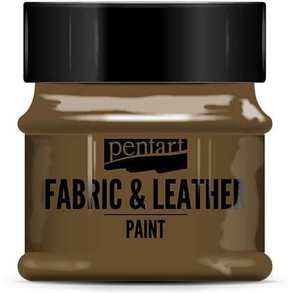 Краска для текстиля "Pentart Fabric & Leather paint", 50 мл, темно-коричневый