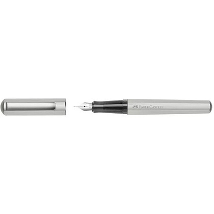 Ручка перьевая "Hexo Silver", F, матовый серебристый, патрон черный - 3