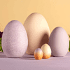 Фигурка "Яйцо Luminosa", 10.3 см, керамика, оранжевый, бежевый - 3