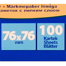 Бумага для заметок "Donau", 76x76 мм, 100 листов, оранжевый неон