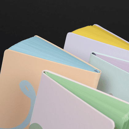 Блокнот "Doodle light blue paper", А5, 96 листов, оранжевый, срез голубой - 7