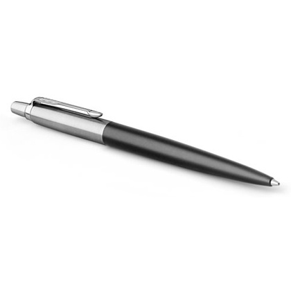 Ручка шариковая автоматическая "Jotter Core K63 Bond Street Black CT", 1,0 мм, черный, серебристый, стерж. синий - 2