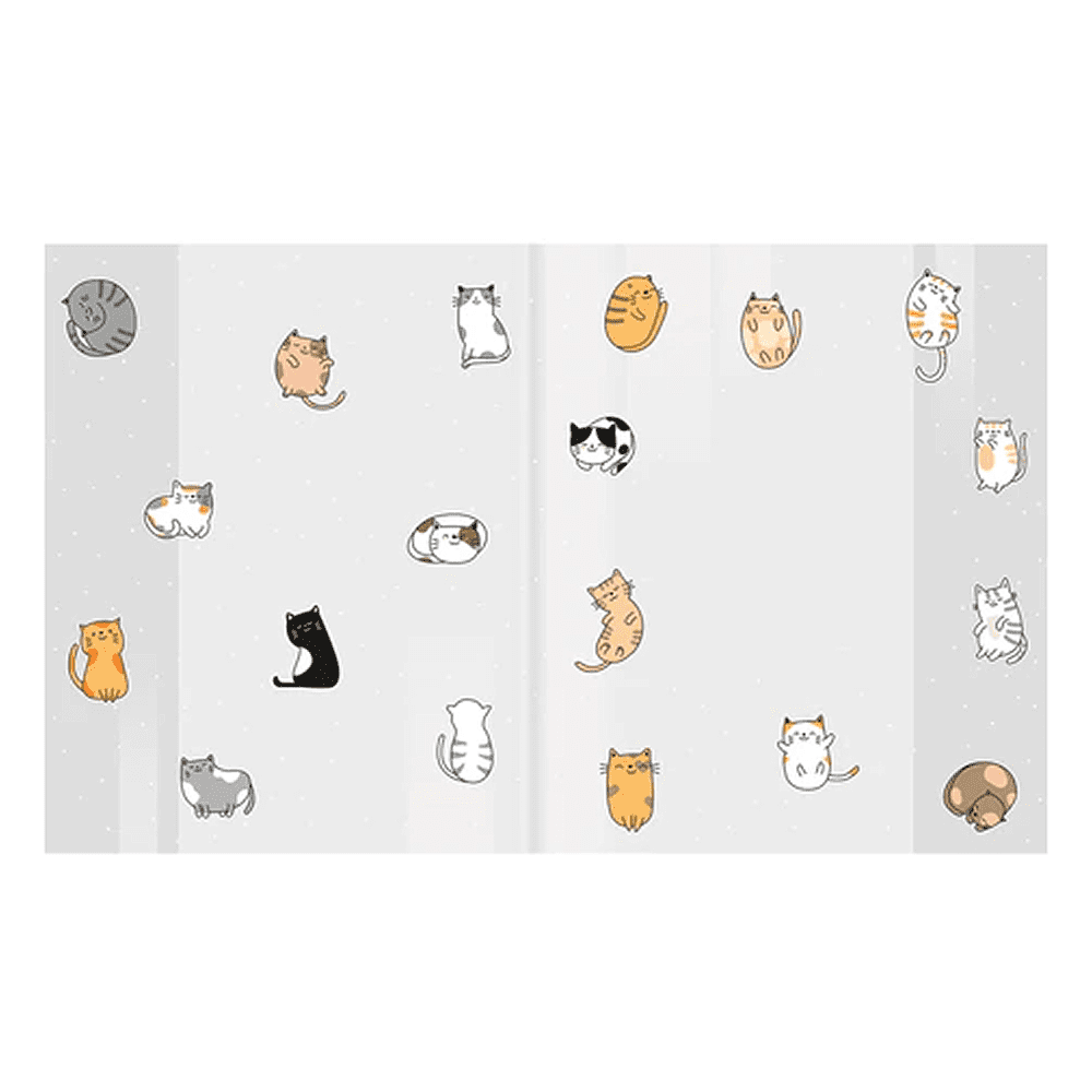 Обложка для тетрадей "CATS", А5, 21х35 см., 10 штук, 110 мкм., прозрачный