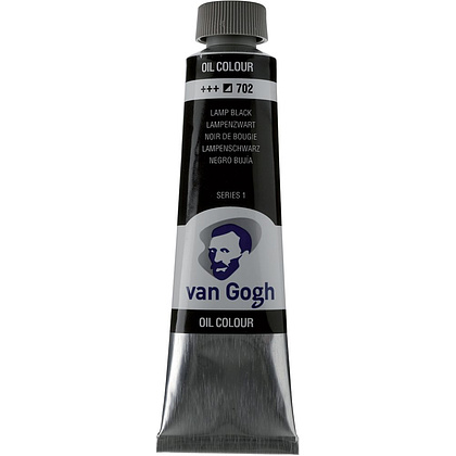 Краски масляные "Van Gogh", 702 сажа газовая, 40 мл, туба