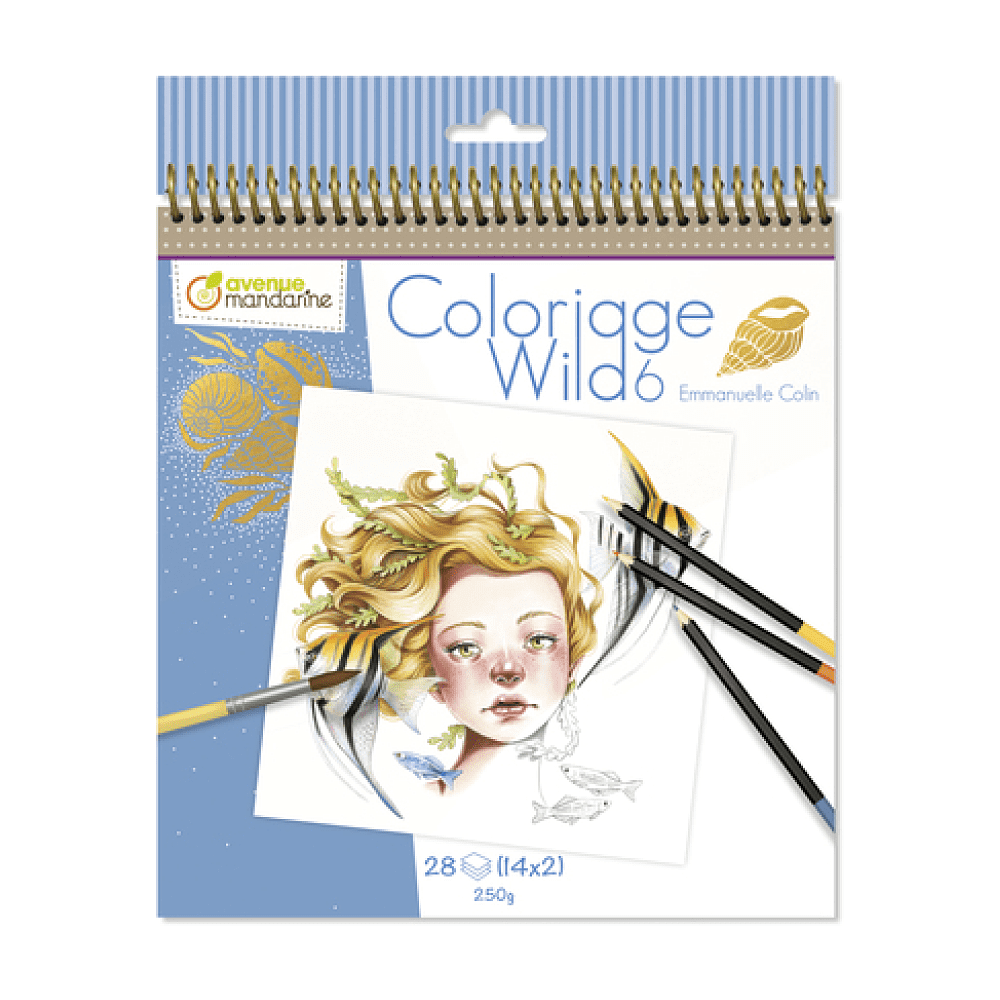Раскраска на английском языке "Colouring book Wild 6", Emmanuelle Colin