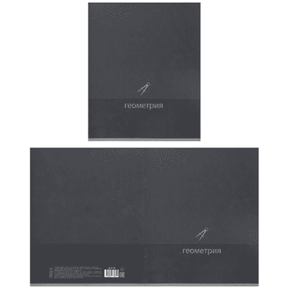 Тетрадь предметная "Геометрия. Pictogram", А5, 48 листов, клетка, темно-серый - 4