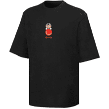 Футболка оверсайз унисекс "Тудэма-сюдэма", XS-S, черный