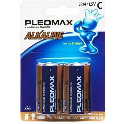 Батарейки алкалиновые "Pleomax C/LR14", 2 шт.