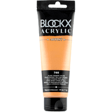 Краски акриловые "Blockx", 765 жемчужный желто-оранжевый, 120 мл