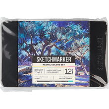 Карандаши цветные "Sketchmarker Пастельные оттенки", набор 12 цветов, жестяной пенал