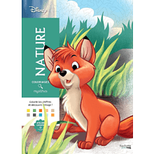 Раскраска по номерам на французском языке "Coloriages mystères Disney - Nature"