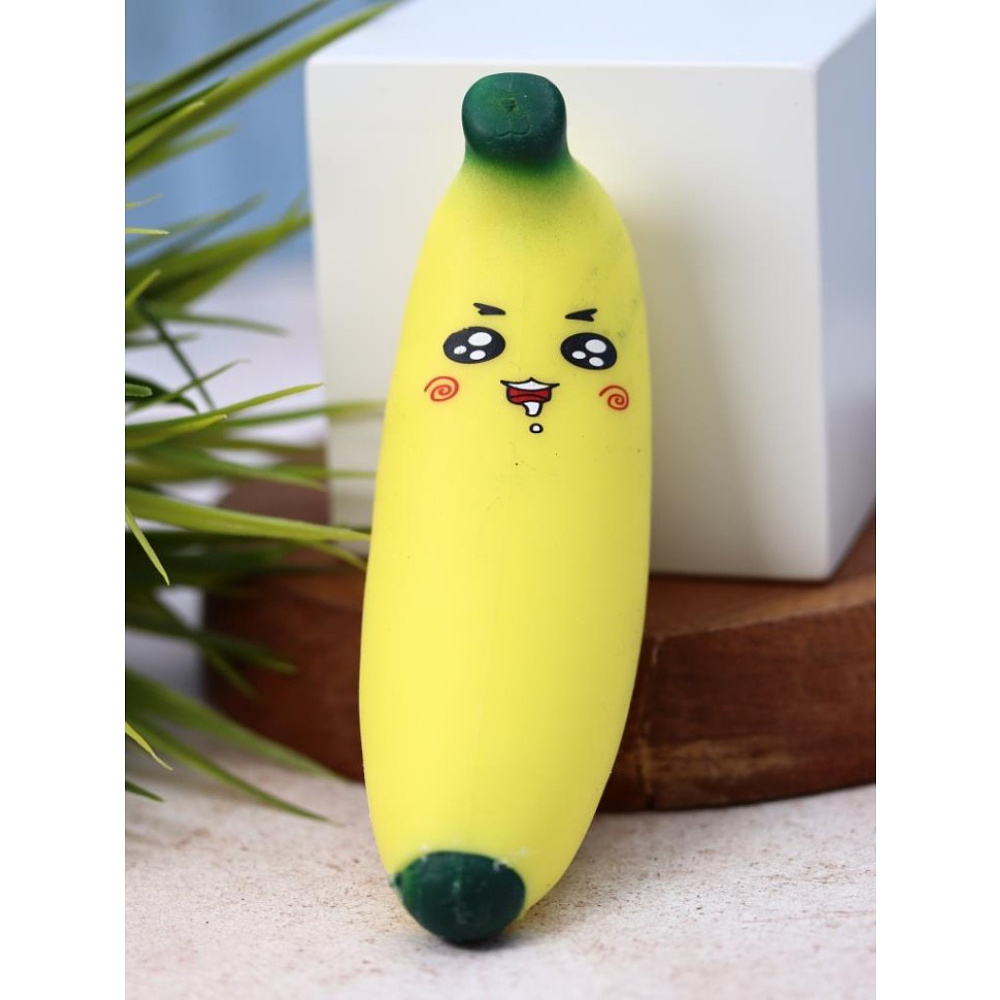 Антистресс "Squishy bead banana", желтый - 6