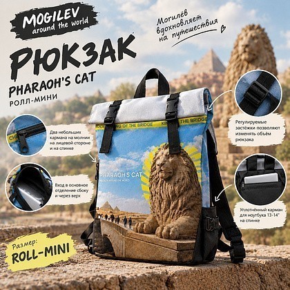 Рюкзак "Pharaoh's cat", ролл-мини, текстиль, разноцветный - 3