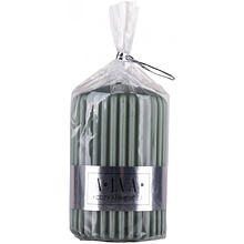 Свеча декоративная "Цилиндр Donau Home Alva", 60х60х90 мм, зеленый