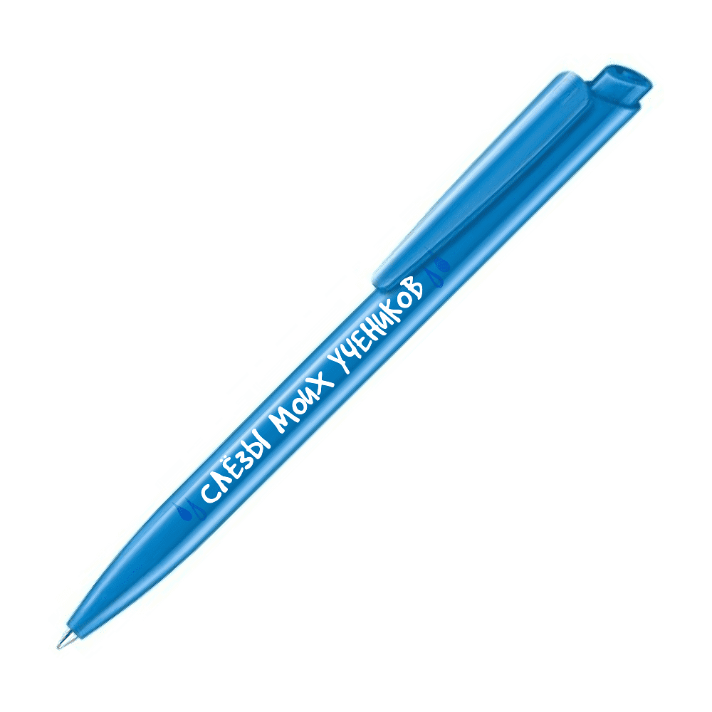 Ручка шариковая автоматическая Senator "Dart Polished. Слезы моих учеников", 1.0 мм, голубой, стерж. синий