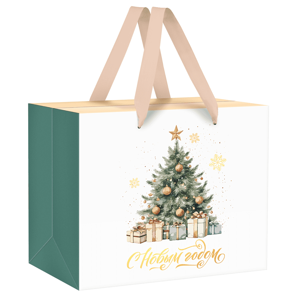 Коробка-пакет подарочная "Christmas mood", 27х20х13 см, ламинированная - 2