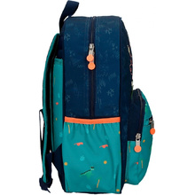 Рюкзак школьный Enso "Dino artist", L, темно-синий, зеленый