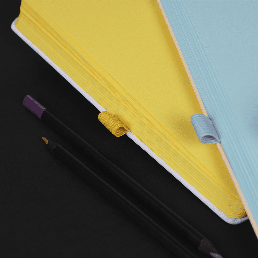 Блокнот "Doodle yellow paper", А5, 96 листов, фиолетовый, срез желтый - 4
