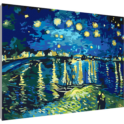 Картина по номерам "Ван Гог. Звездная ночь над Роной"