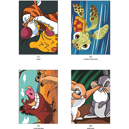 Раскраска по номерам на французском языке "Coloriages mystères Disney - Best of Bestiaire" - 7