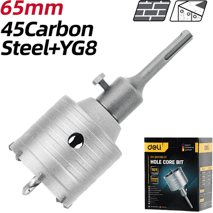 Коронка по бетону Deli YS EDH-QKK065-E1, 65 x 220 мм, SDS-PLUS - 4 Коронка по бетону Deli YS EDH-QKK065-E1, 65 x 220 мм, SDS-PLUS - 4