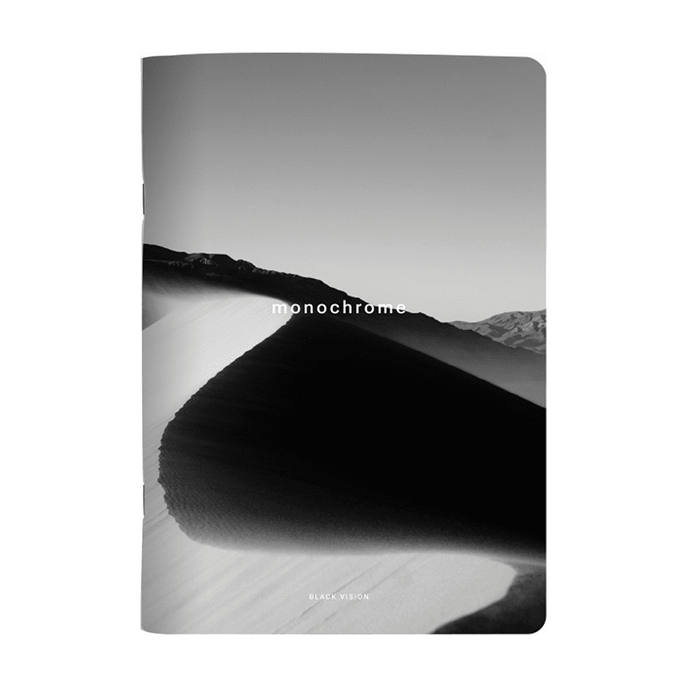 Тетрадь "Dune дюна", A5, 48 листов, клетка, скоба сбоку, черный