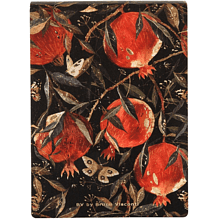 Блокнот "Flora. Гранат", A6, 250 листов, нелинейный, склейка сверху, черный, красный
