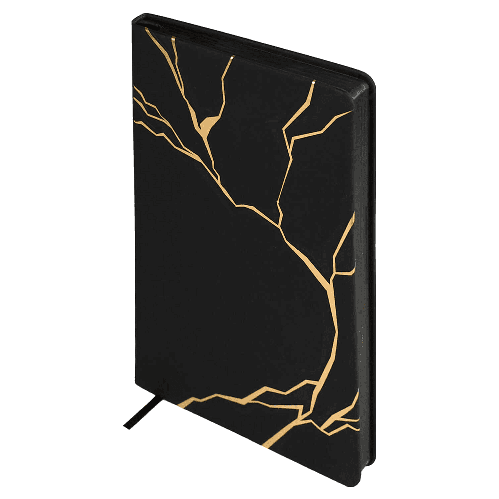 Ежедневник недатированный "Софт-тач", А5, 240 страниц, черный - 4