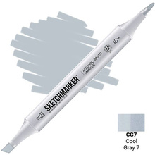 Маркер перманентный двусторонний "Sketchmarker", CG7 серый холодный №7