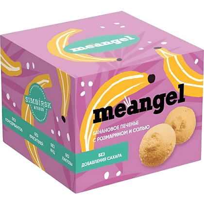 Печенье "MeAngel", 100 гр., банановое с розмарином и солью