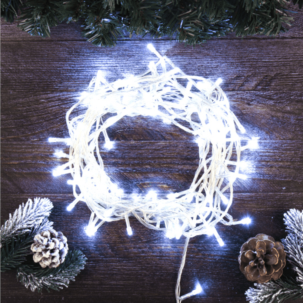 Гирлянда электрическая LED "Нить", 9 м, белый - 5