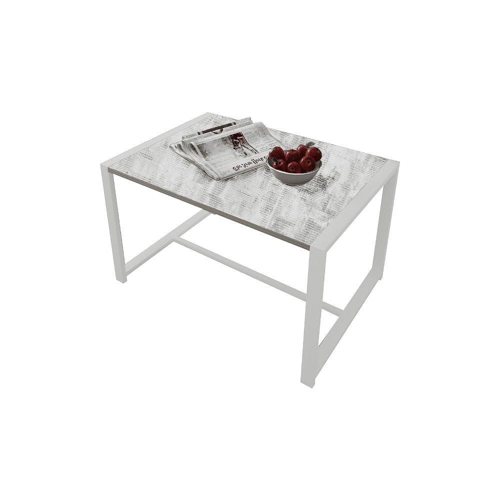Стол журнальный ALLERD RION, белый муар, Энигма