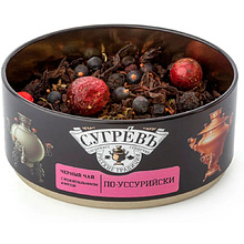 Чай "Сугревъ по-уссурийски", черный, с мятой и ягодами можжевельника, 40 г + карамель леденцовая со вкусом малины, 50 г