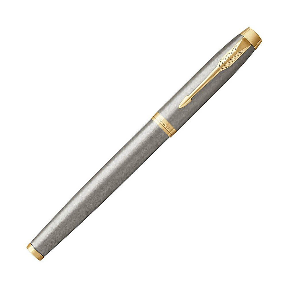 Ручка роллер "IM Brushed Metal GT", 0.5 мм, золотистый, стерж. черный - 2