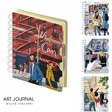 Блокнот "Art Journal", A5, 120 листов, клетка, линейка, точка, ассорти
