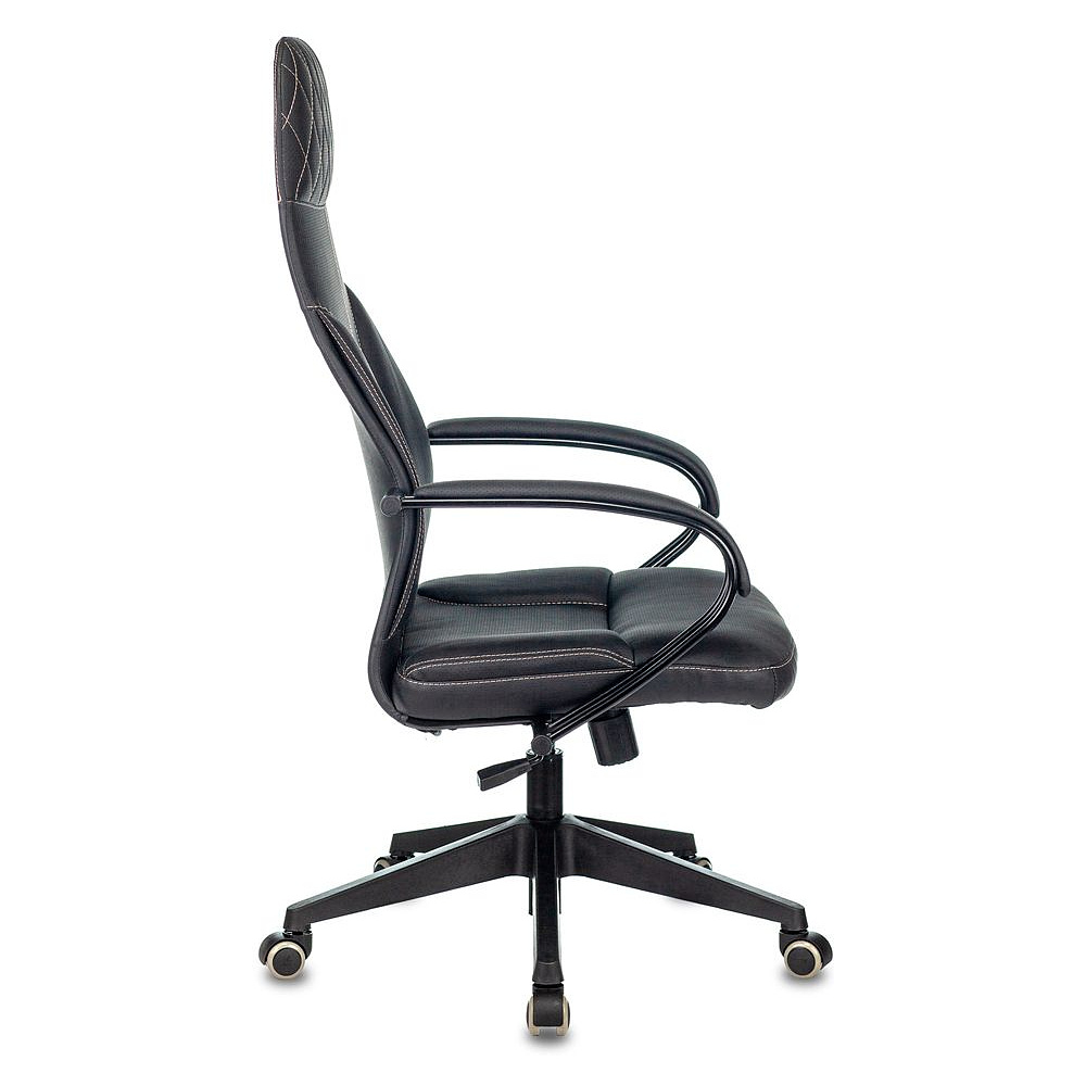 Кресло для руководителя Бюрократ CH-608/ECO, эко.кожа, пластик, черный - 3