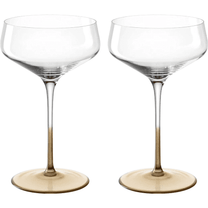 Бокал стеклянный для шампанского "Gold", 350 мл, прозрачный, золото