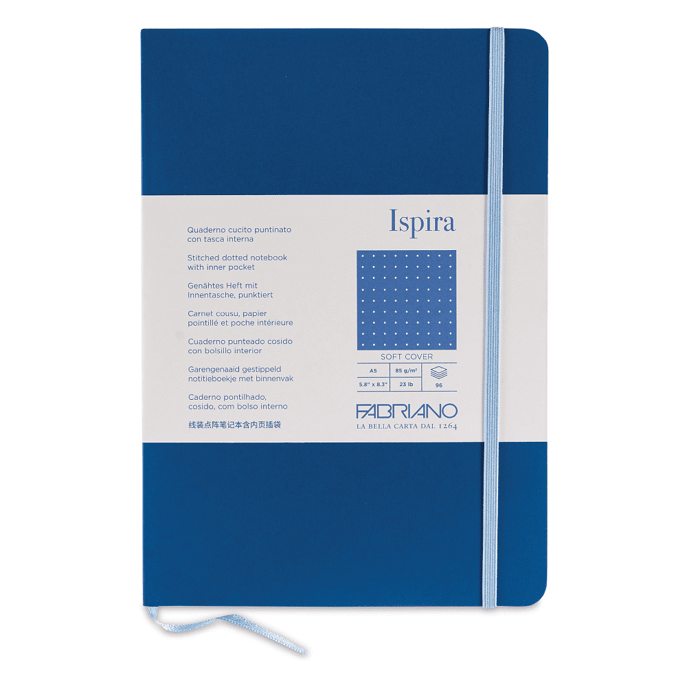 Блокнот "Fabriano. Ispiria", A5, 96 листов, точка, синий
