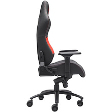 Кресло игровое EVERPROF "Jaguar", экокожа, металл, черный, красный